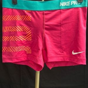 Nike pro 2 pack pink & black shorts